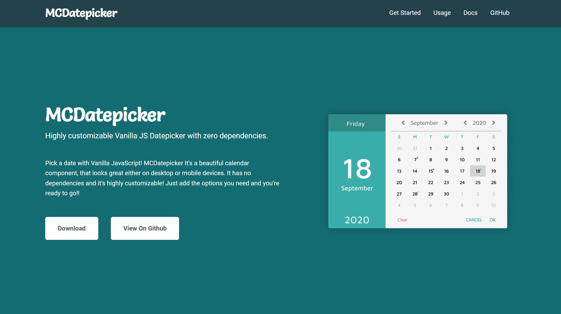 MCDatepicker